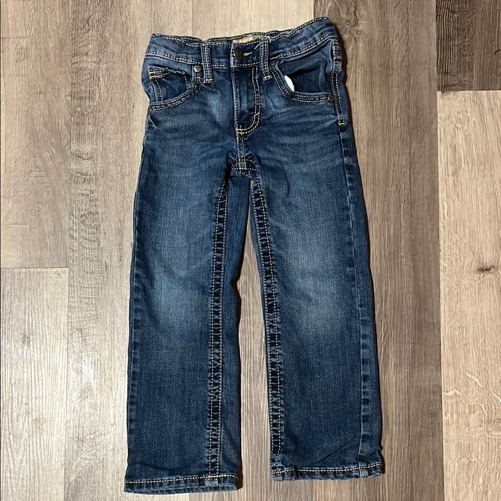 Wrangler Blue Classic Denim Jeans Straight-Leg
